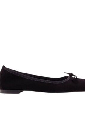 NEW MICHELE LOPRIORE Paloma Ballet Flat w/ Square Toe Black EU 36 (US 6)